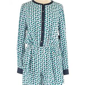 Juicy Couture Blue and Green Polka Dot Romper